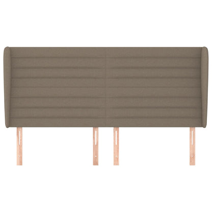 vidaXL Kopfteil mit Ohren Taupe 183x23x118/128 cm Stoff