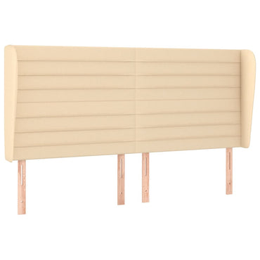vidaXL Kopfteil mit Ohren Creme 183x23x118/128 cm Stoff