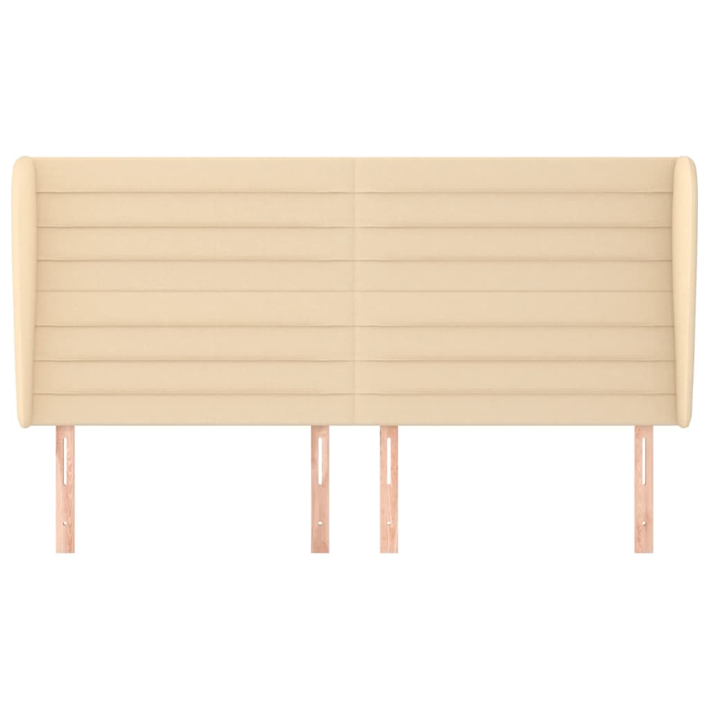 vidaXL Kopfteil mit Ohren Creme 183x23x118/128 cm Stoff