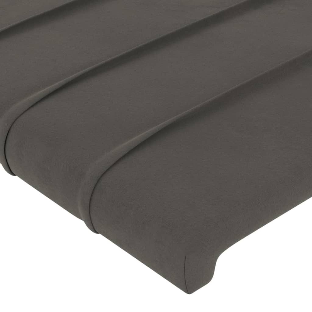vidaXL Kopfteil mit Ohren Dunkelgrau 83x23x118/128 cm Samt