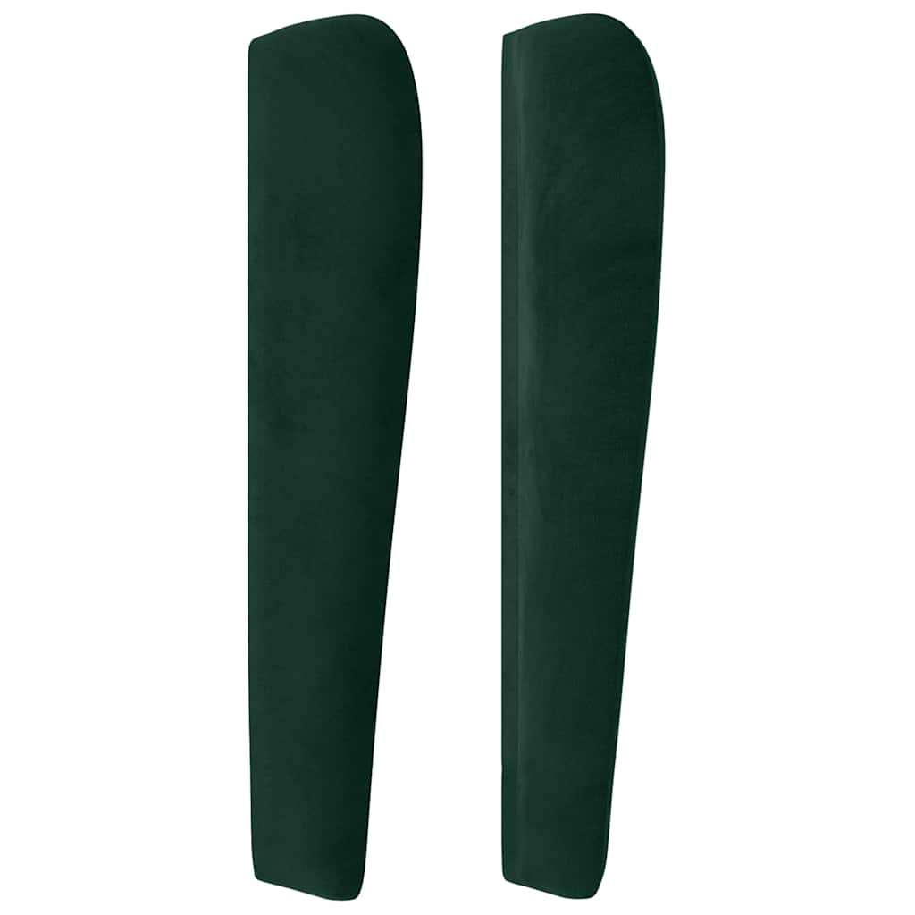 vidaXL Kopfteil mit Ohren Dunkelgrün 83x23x118/128 cm Samt