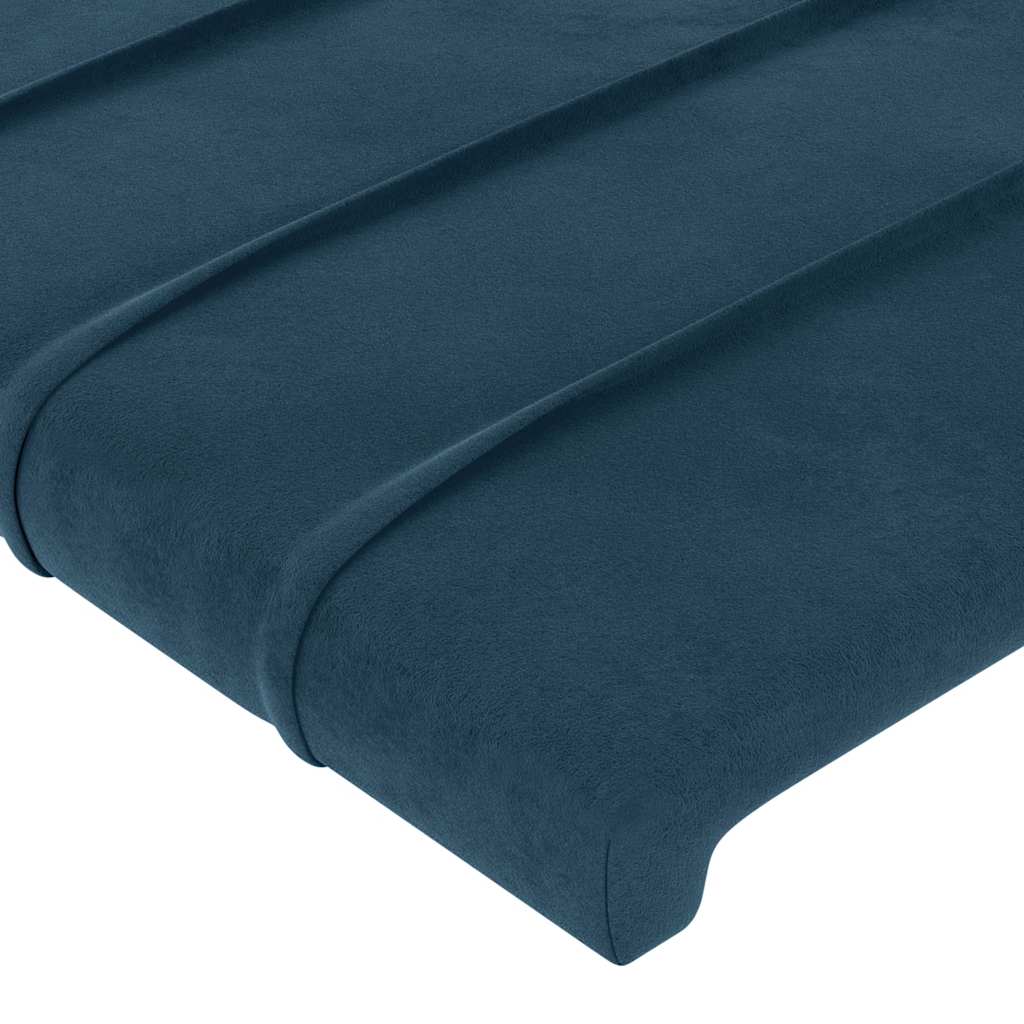 vidaXL Kopfteil mit Ohren Dunkelblau 83x23x118/128 cm Samt