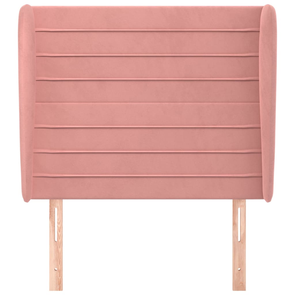vidaXL Kopfteil mit Ohren Rosa 83x23x118/128 cm Samt