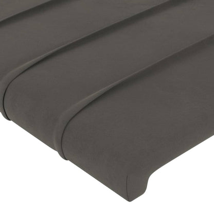 vidaXL Kopfteil mit Ohren Dunkelgrau 147x23x118/128 cm Samt