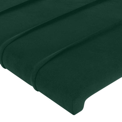 vidaXL Kopfteil mit Ohren Dunkelgrün 147x23x118/128 cm Samt