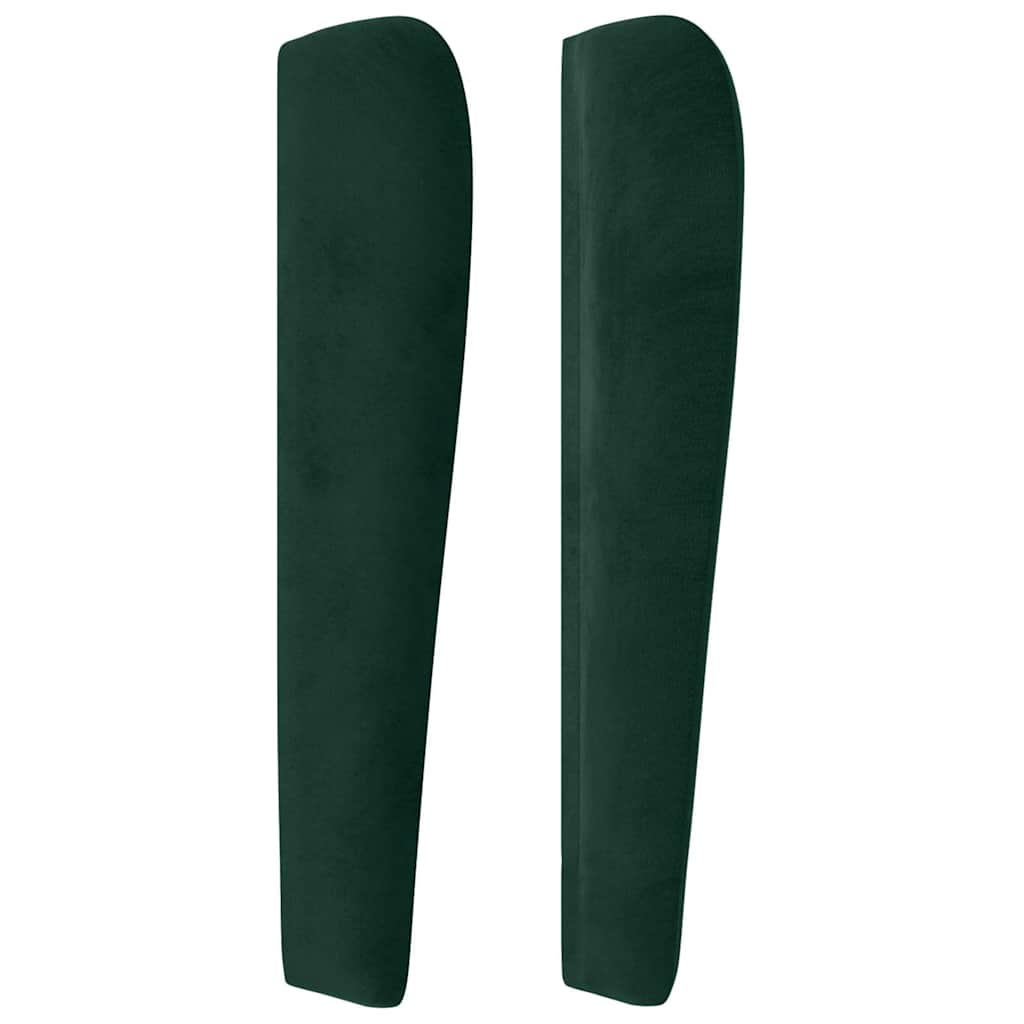 vidaXL Kopfteil mit Ohren Dunkelgrün 163x23x118/128 cm Samt