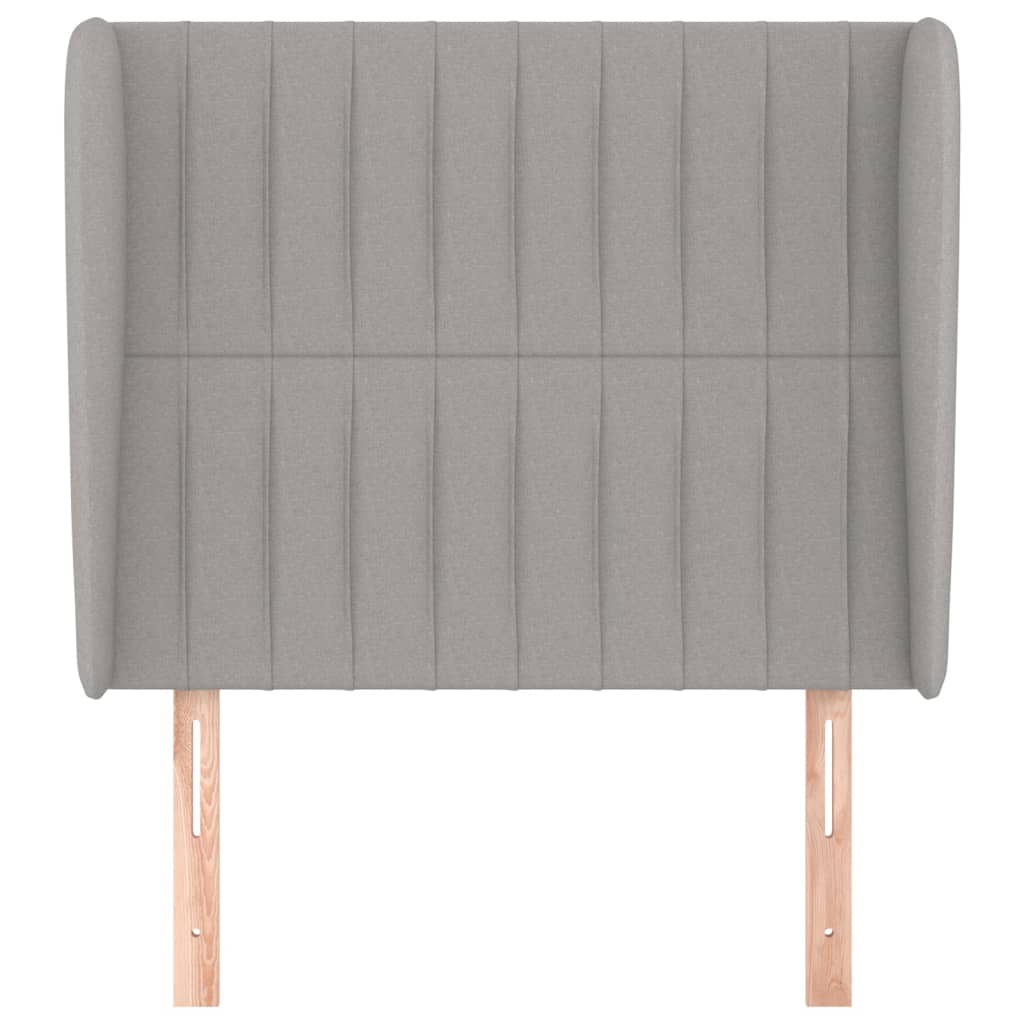 vidaXL Kopfteil mit Ohren Hellgrau 83x23x118/128 cm Stoff