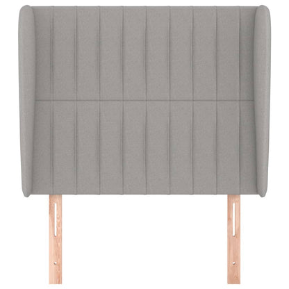 vidaXL Kopfteil mit Ohren Hellgrau 83x23x118/128 cm Stoff