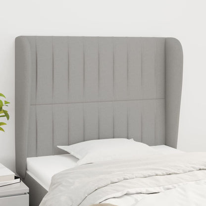 vidaXL Kopfteil mit Ohren Hellgrau 83x23x118/128 cm Stoff