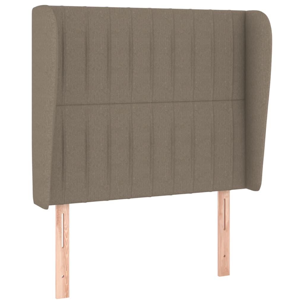 vidaXL Kopfteil mit Ohren Taupe 83x23x118/128 cm Stoff