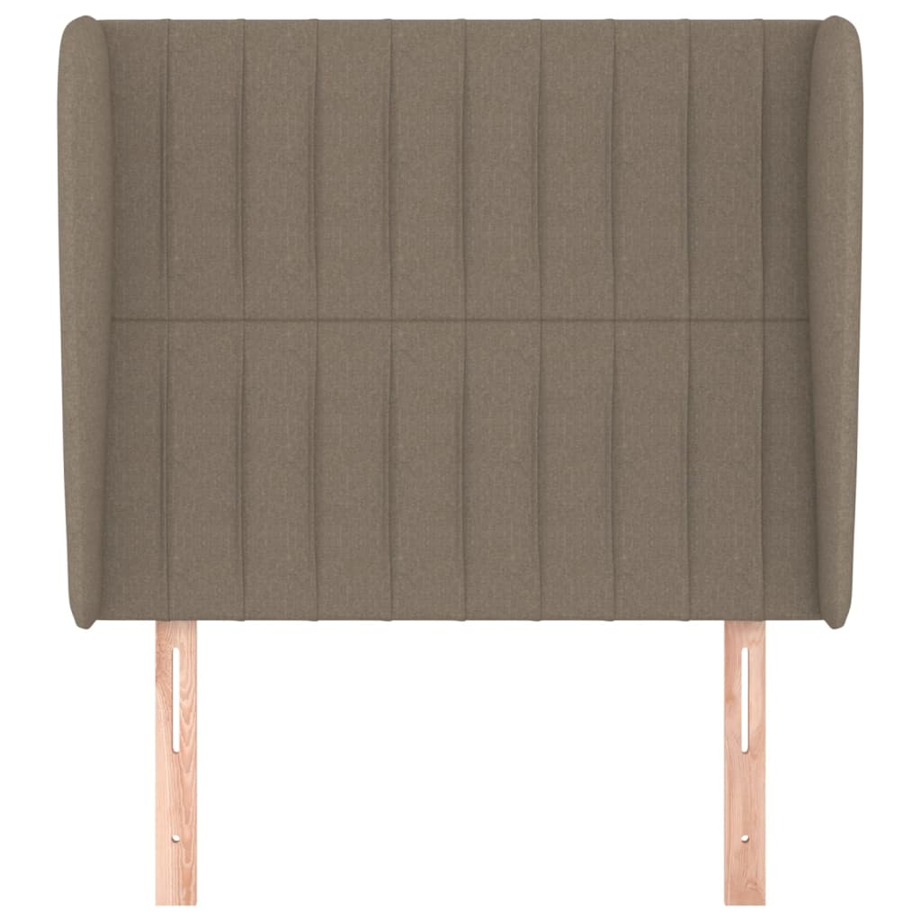 vidaXL Kopfteil mit Ohren Taupe 93x23x118/128 cm Stoff