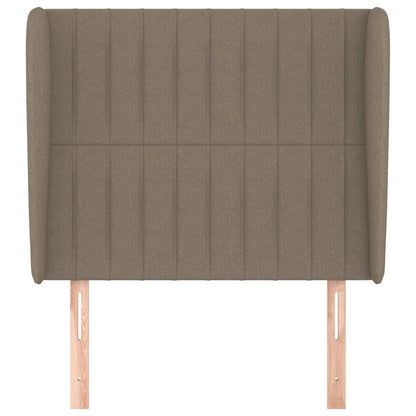 vidaXL Kopfteil mit Ohren Taupe 93x23x118/128 cm Stoff