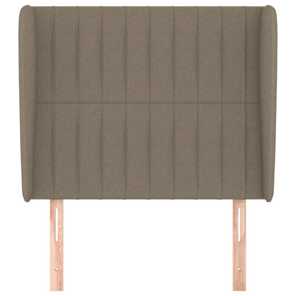 vidaXL Kopfteil mit Ohren Taupe 103x23x118/128 cm Stoff