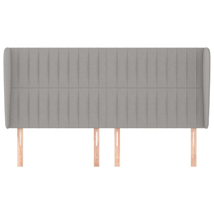 vidaXL Kopfteil mit Ohren Hellgrau 163x23x118/128 cm Stoff