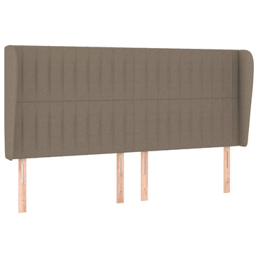 vidaXL Kopfteil mit Ohren Taupe 163x23x118/128 cm Stoff