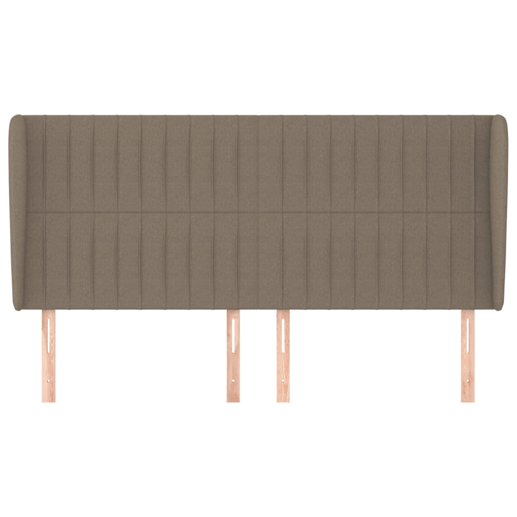 vidaXL Kopfteil mit Ohren Taupe 163x23x118/128 cm Stoff