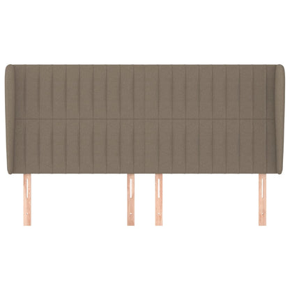 vidaXL Kopfteil mit Ohren Taupe 163x23x118/128 cm Stoff