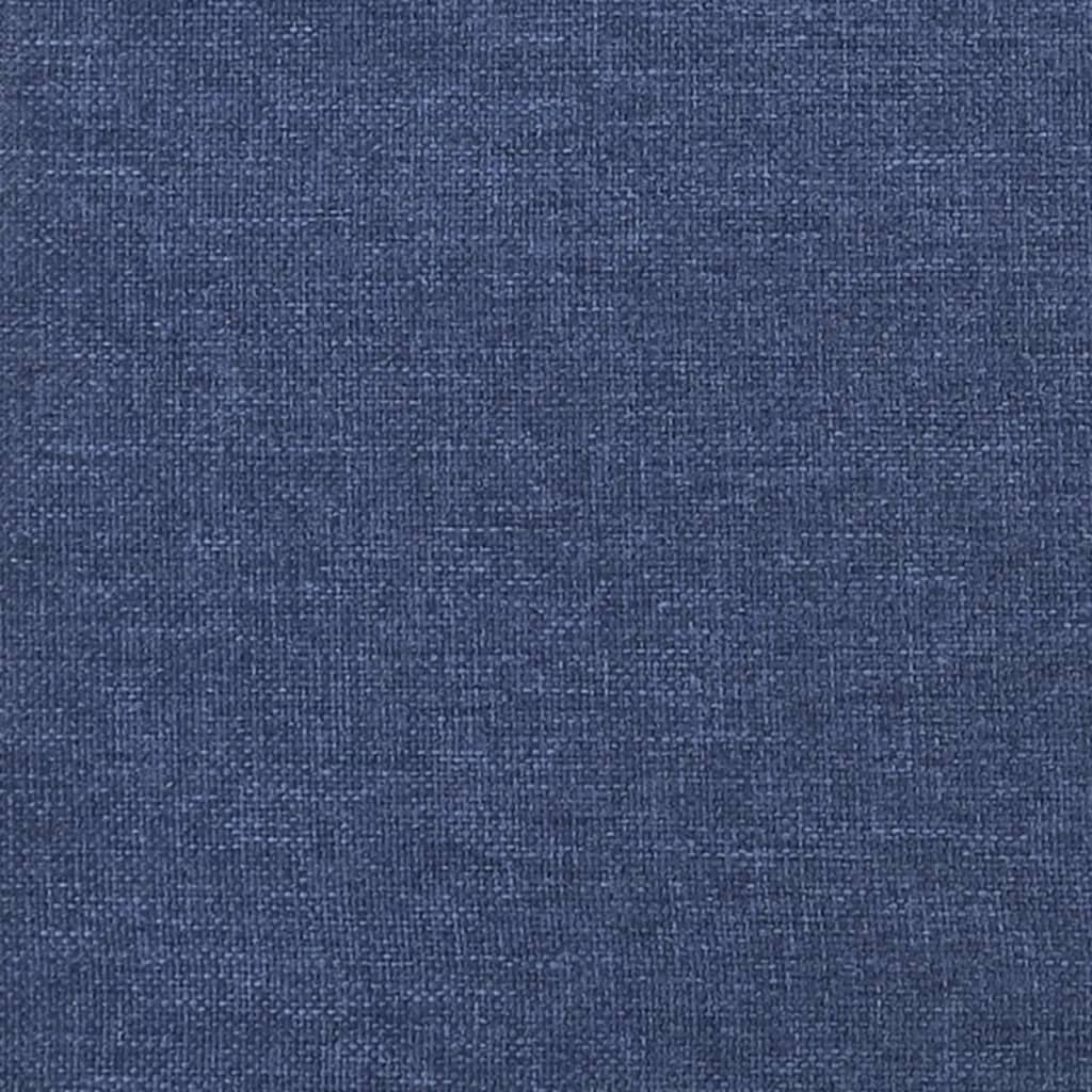 vidaXL Kopfteil mit Ohren Blau 183x23x118/128 cm Stoff