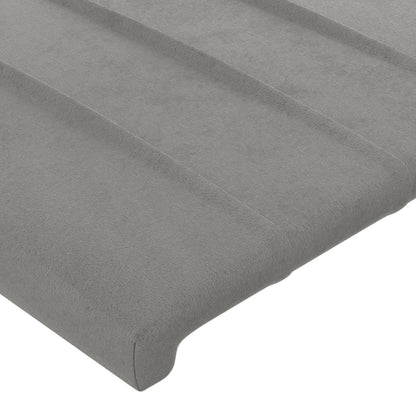 vidaXL Kopfteil mit Ohren Hellgrau 83x23x118/128 cm Samt