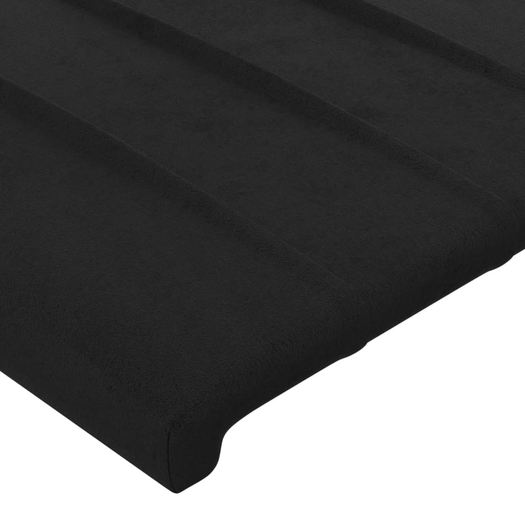 vidaXL Kopfteil mit Ohren Schwarz 83x23x118/128 cm Samt