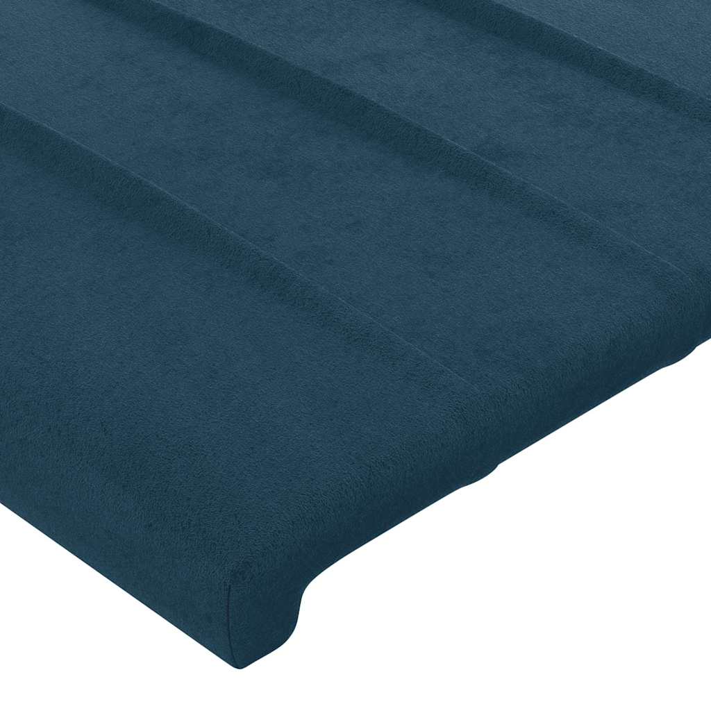vidaXL Kopfteil mit Ohren Dunkelblau 83x23x118/128 cm Samt