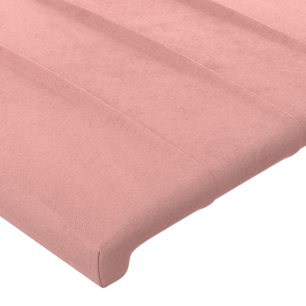 vidaXL Tête de lit à oreilles rose 83x23x118/128 cm velours