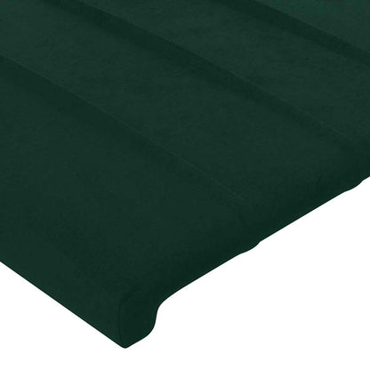 vidaXL Kopfteil mit Ohren Dunkelgrün 93x23x118/128 cm Samt