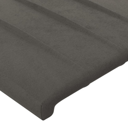 vidaXL Kopfteil mit Ohren Dunkelgrau 103x23x118/128 cm Samt