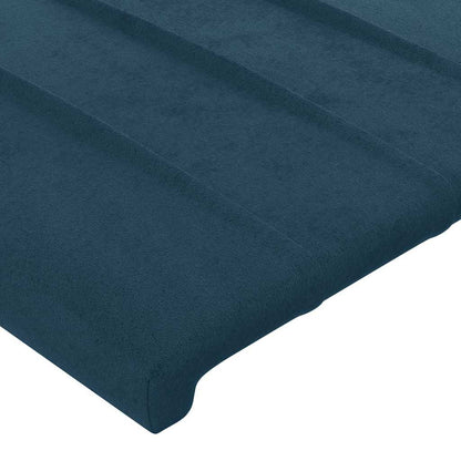 vidaXL Kopfteil mit Ohren Dunkelblau 103x23x118/128 cm Samt