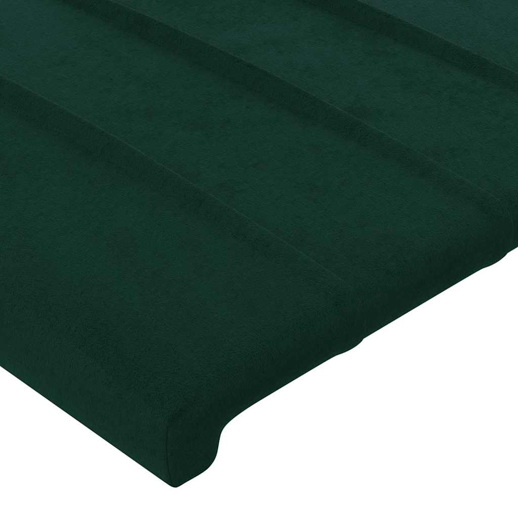vidaXL Kopfteil mit Ohren Dunkelgrün 163x23x118/128 cm Samt