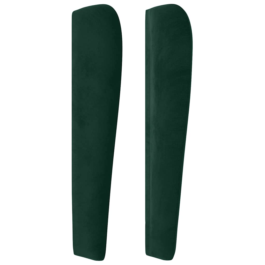 vidaXL Kopfteil mit Ohren Dunkelgrün 183x23x118/128 cm Samt