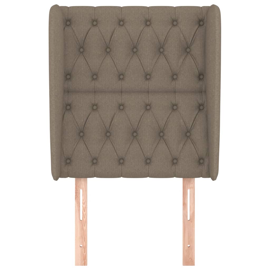 vidaXL Kopfteil mit Ohren Taupe 83x23x118/128 cm Stoff