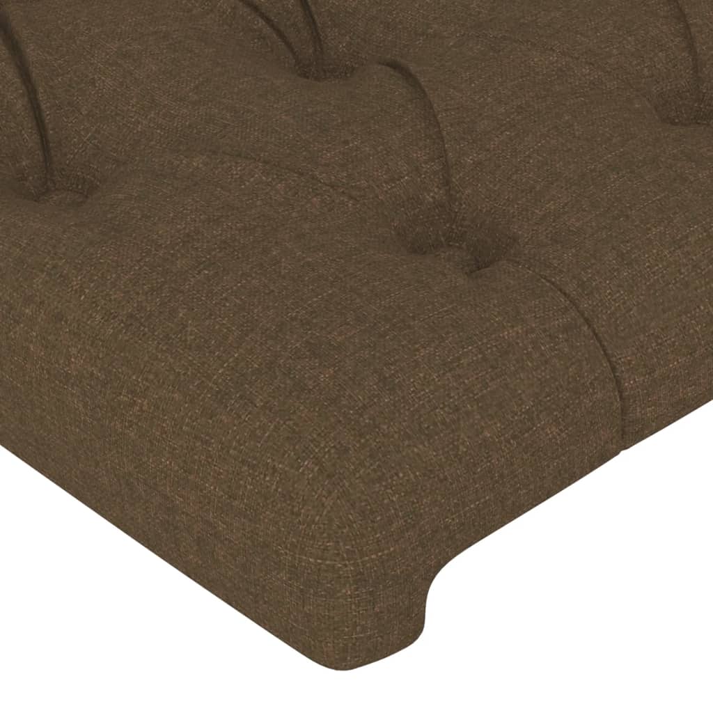 vidaXL Kopfteil mit Ohren Dunkelbraun 93x23x118/128 cm Stoff