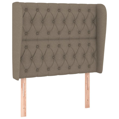 vidaXL Kopfteil mit Ohren Taupe 93x23x118/128 cm Stoff