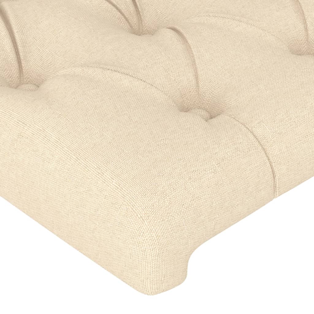vidaXL Kopfteil mit Ohren Creme 93x23x118/128 cm Stoff