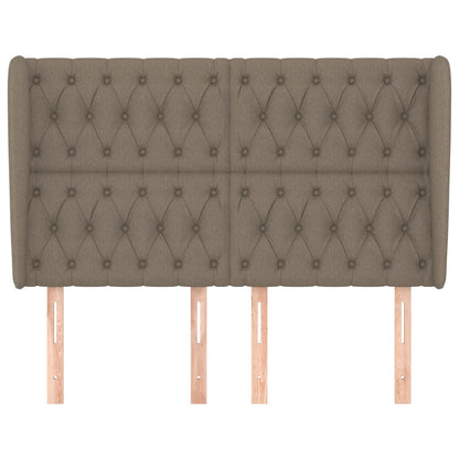 vidaXL Kopfteil mit Ohren Taupe 147x23x118/128 cm Stoff