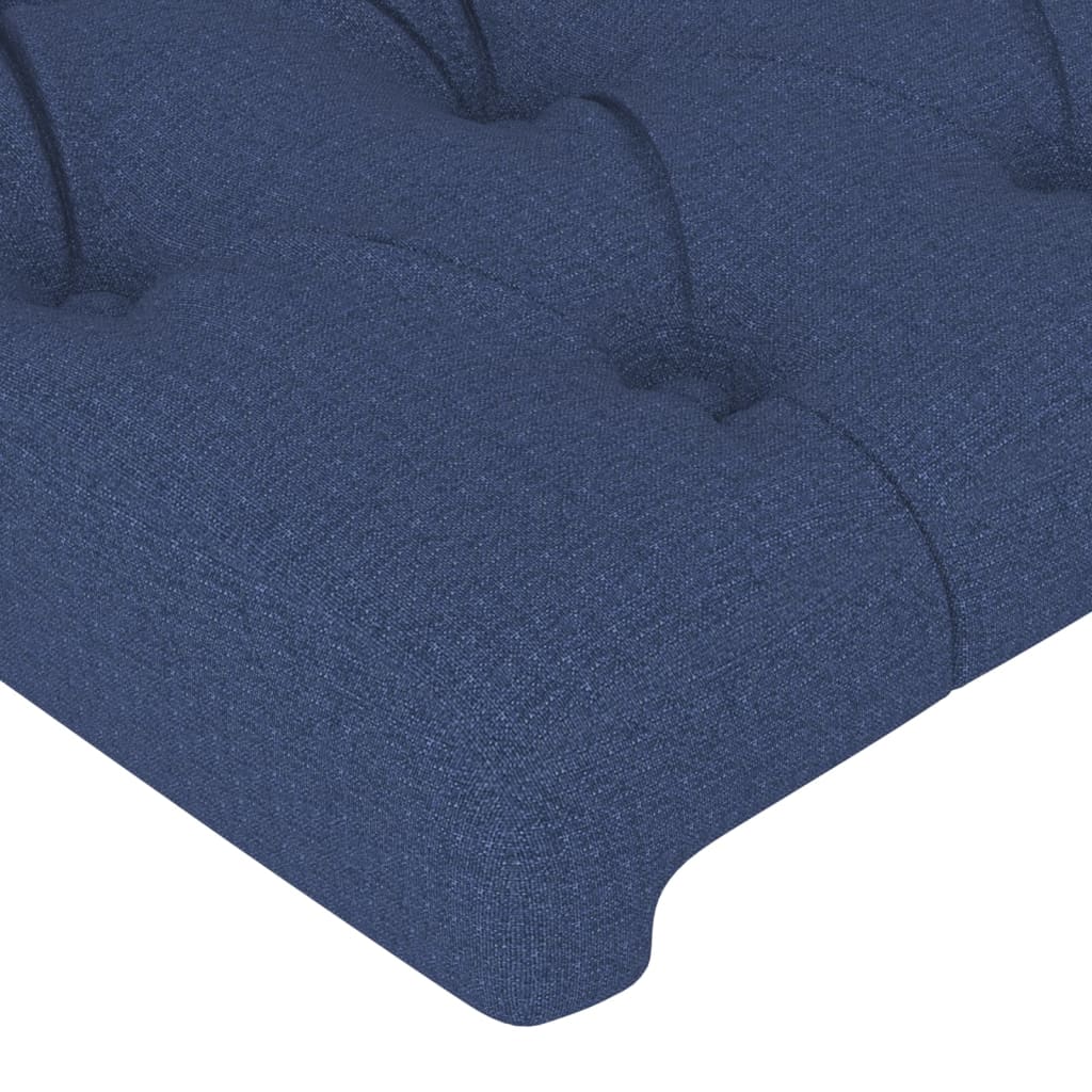 vidaXL Kopfteil mit Ohren Blau 147x23x118/128 cm Stoff