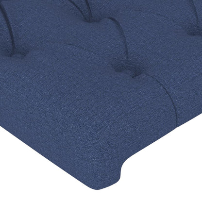 vidaXL Kopfteil mit Ohren Blau 147x23x118/128 cm Stoff