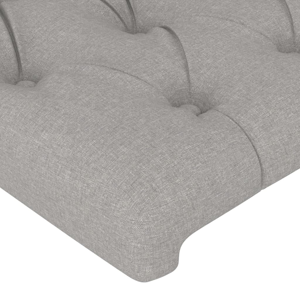 vidaXL Kopfteil mit Ohren Hellgrau 163x23x118/128 cm Stoff
