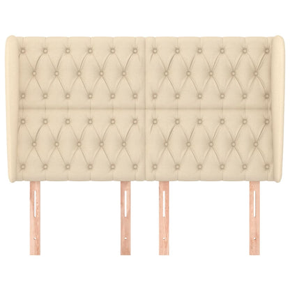 vidaXL Kopfteil mit Ohren Creme 163x23x118/128 cm Stoff