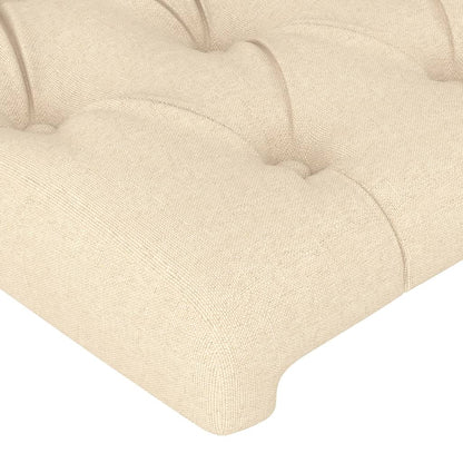 vidaXL Kopfteil mit Ohren Creme 183x23x118/128 cm Stoff