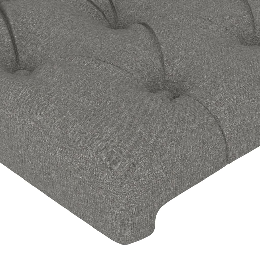 vidaXL Kopfteil mit Ohren Dunkelgrau 203x23x118/128 cm Stoff