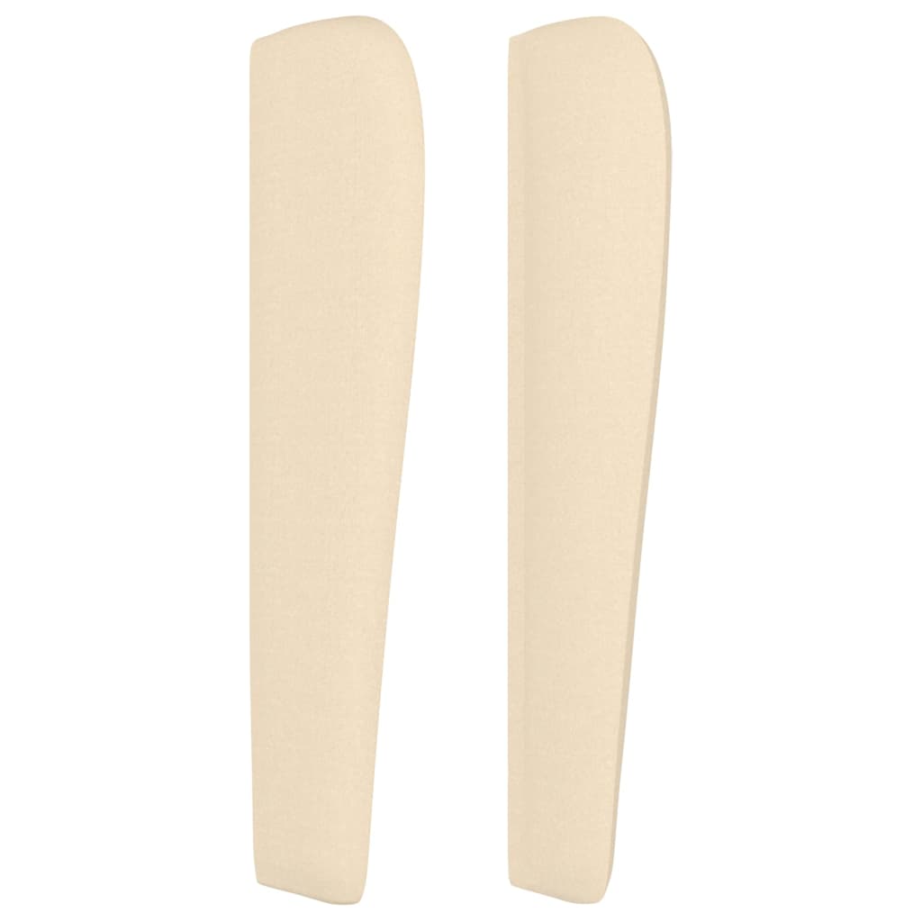 vidaXL Kopfteil mit Ohren Creme 203x23x118/128 cm Stoff