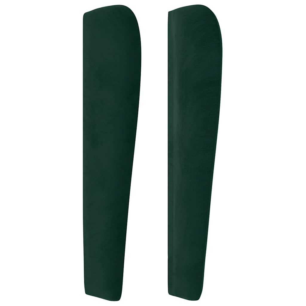 vidaXL Kopfteil mit Ohren Dunkelgrün 83x23x118/128 cm Samt