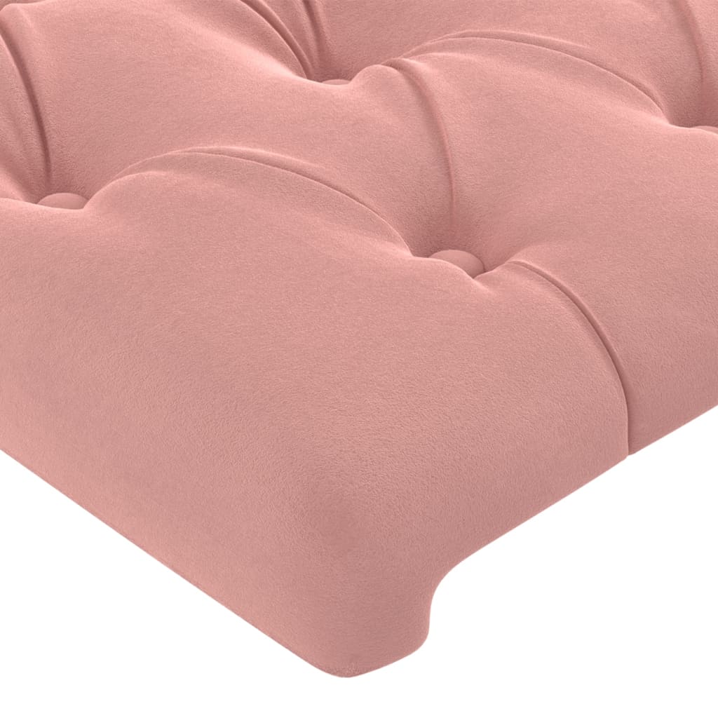 vidaXL Kopfteil mit Ohren Rosa 83x23x118/128 cm Samt
