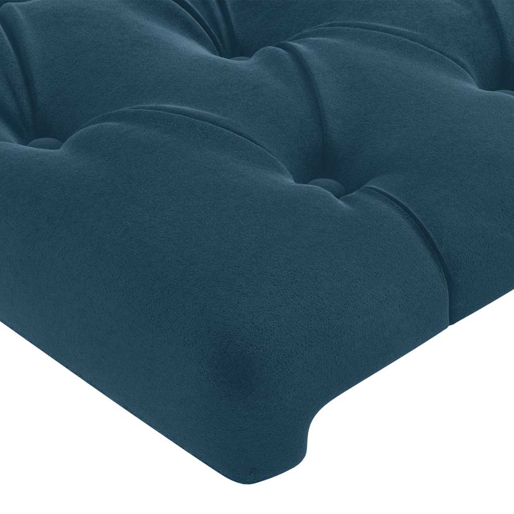 vidaXL Kopfteil mit Ohren Dunkelblau 103x23x118/128 cm Samt