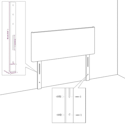 vidaXL Kopfteil mit Ohren Dunkelblau 103x23x118/128 cm Samt