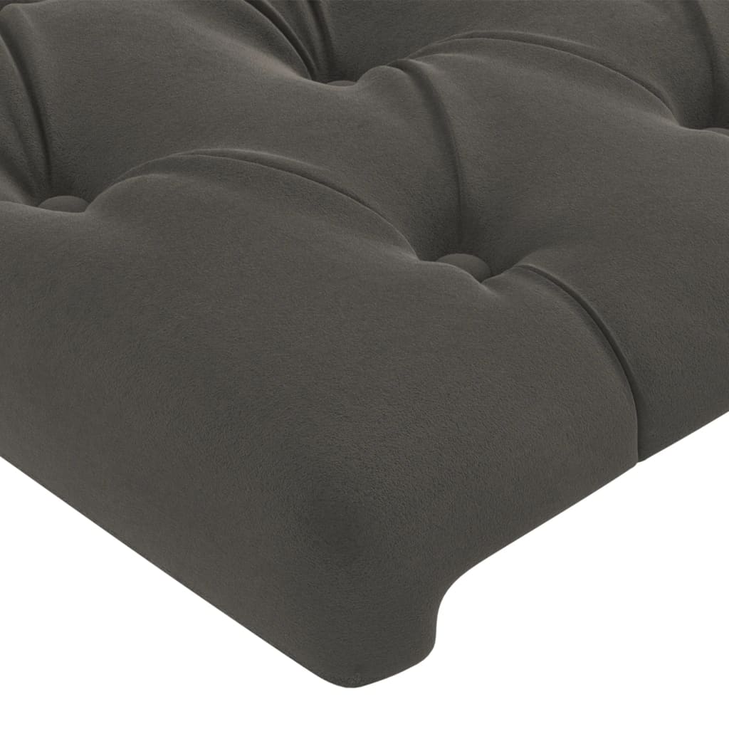 vidaXL Kopfteil mit Ohren Dunkelgrau 183x23x118/128 cm Samt