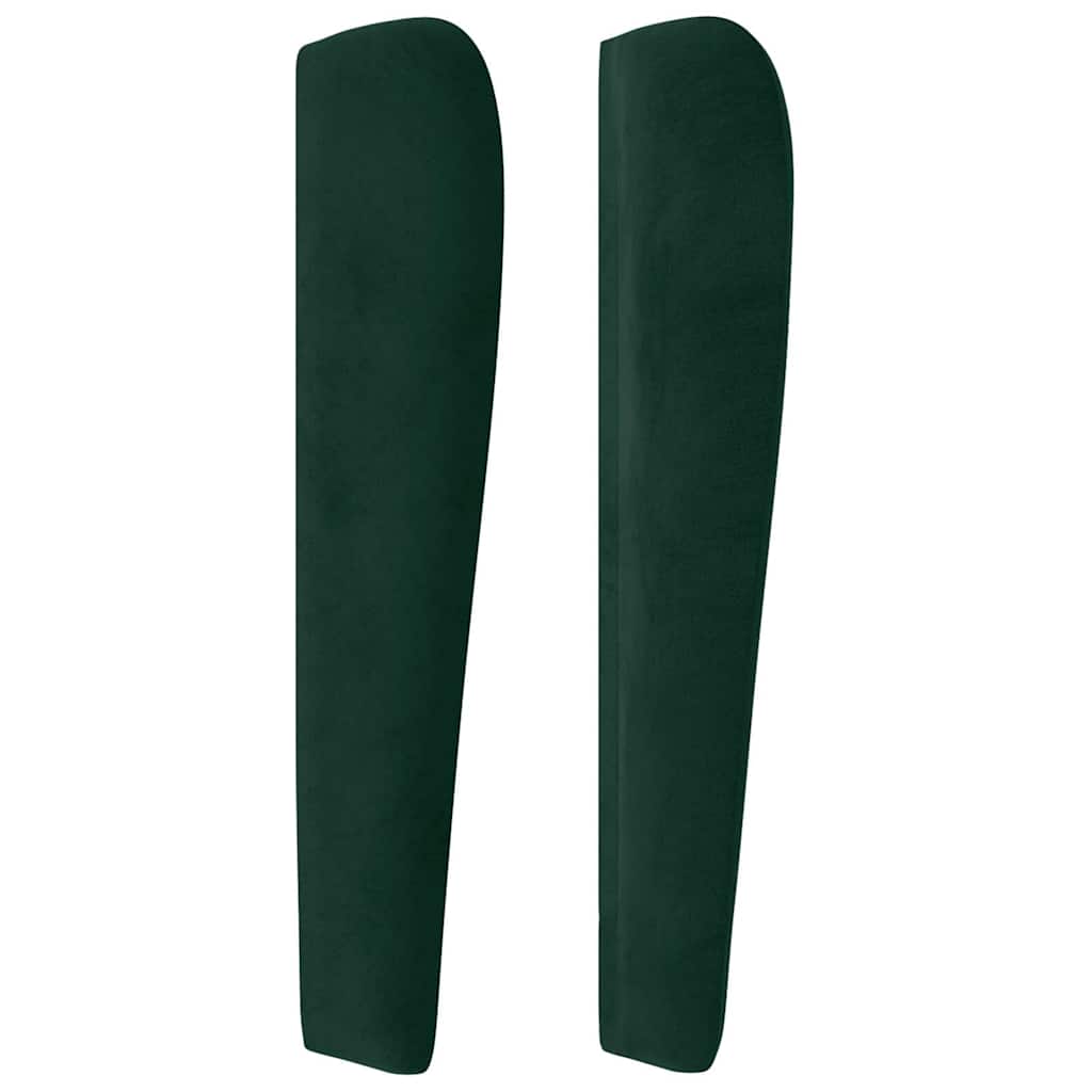 vidaXL Kopfteil mit Ohren Dunkelgrün 183x23x118/128 cm Samt