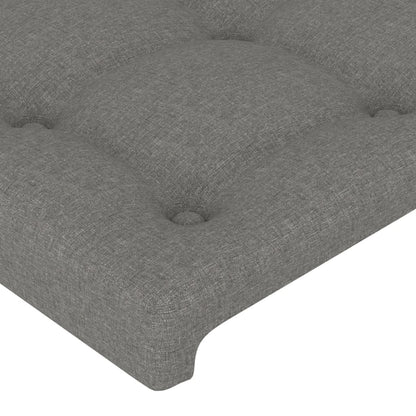 vidaXL Kopfteil mit Ohren Dunkelgrau 83x23x118/128 cm Stoff